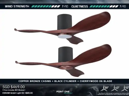 Point One (PO) Gust VSPEC-IV Smart Wifi Ceiling Fan with Blade 06