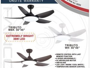 Fanco Tributo Ceiling Fan with Extra Bright 36W LED