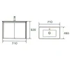 Baron A107 Basin Cabinet Dimension