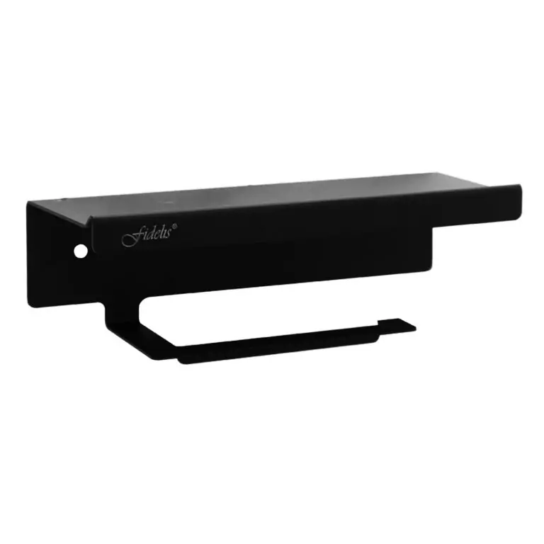 FAC BK835013 Paper Holder with Shelf Ron Series Black