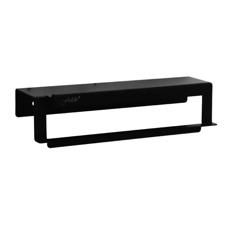 FAC BK835014 Towel Holder with Shelf Ron Series Black