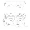 FSD 21402 Double Equal Bowl Top Mount Sink R19