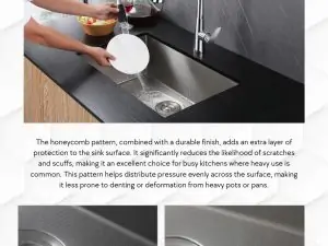 Eaco 316 Stainless Steel Kitchen Sink with Honeycomb Coating 316KS-80cm