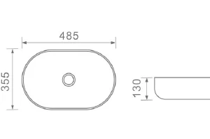 Dusche Countertop Basin 1001108S White
