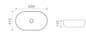 Dusche Countertop Basin 1001108SL White