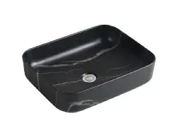 Dusche Countertop Basin 1001119MBB Matt Black Marble