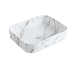 Dusche Countertop Basin 1001119WMB White Matt Marble