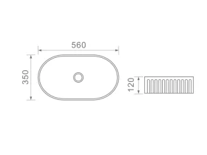 Dusche Countertop Basin 1001128MW Matt White