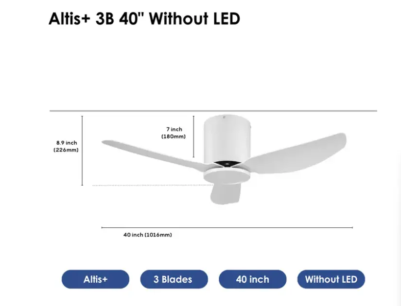 Crestar Altis+ 3Blades NL 40 WH