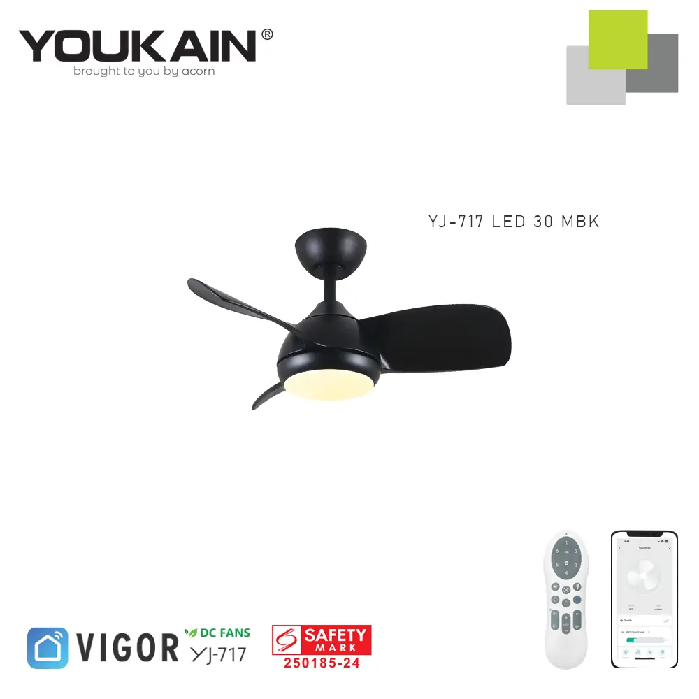 YJ-717-LED-30-MBK YJ-717-LED-30-MBK