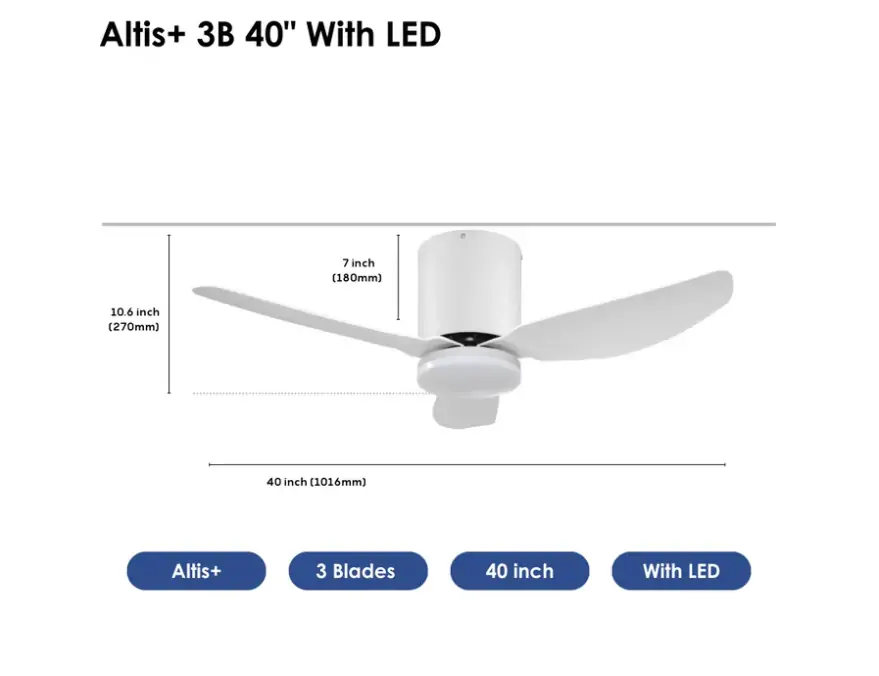 Crestar Altis+ 3Blades LED 40 WH