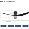 Crestar Altis+ 3Blades LED 52 BLK