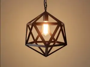 Geometric Pendant in Black PD3704-BK