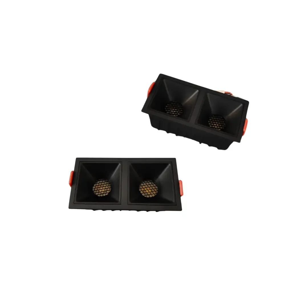 Double black recessed anti-glare spotlight for clean ceiling installation in Singapore homes