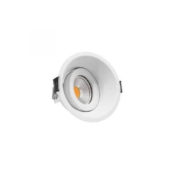 White recessed adjustable gimbal spotlight for accent lighting in Singapore HDB and condo